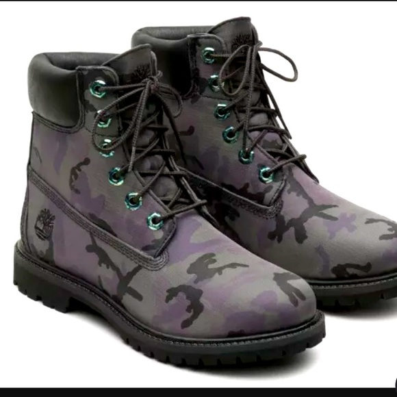 Timberland Shoes - Timberlands 6in camo iridescent classic gray